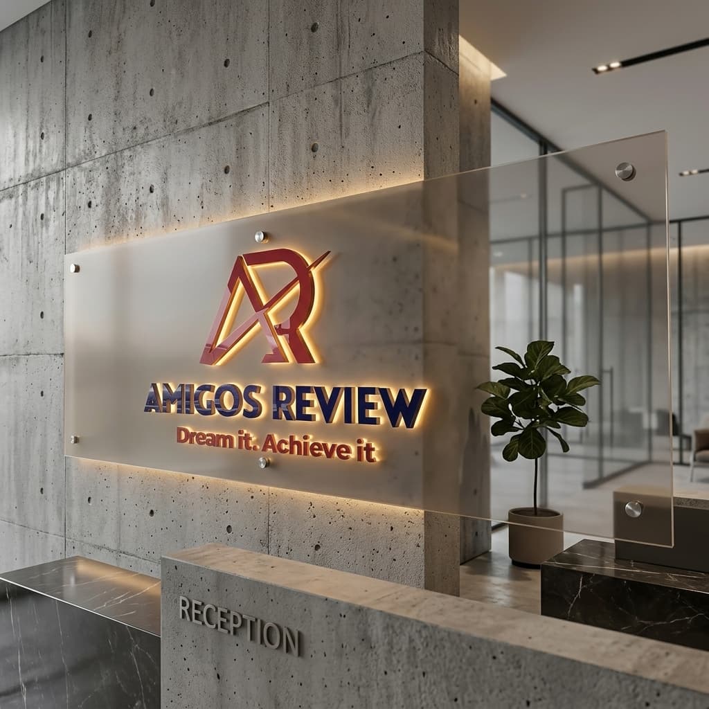 3D backlit acrylic sign board and reception office branding Hyderabad — NVS Printers