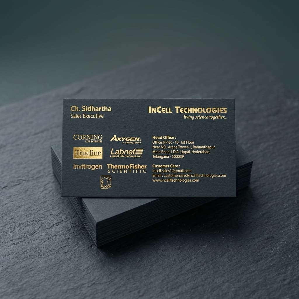 Premium visiting card and business card printing sample Hyderabad — NVS Printers