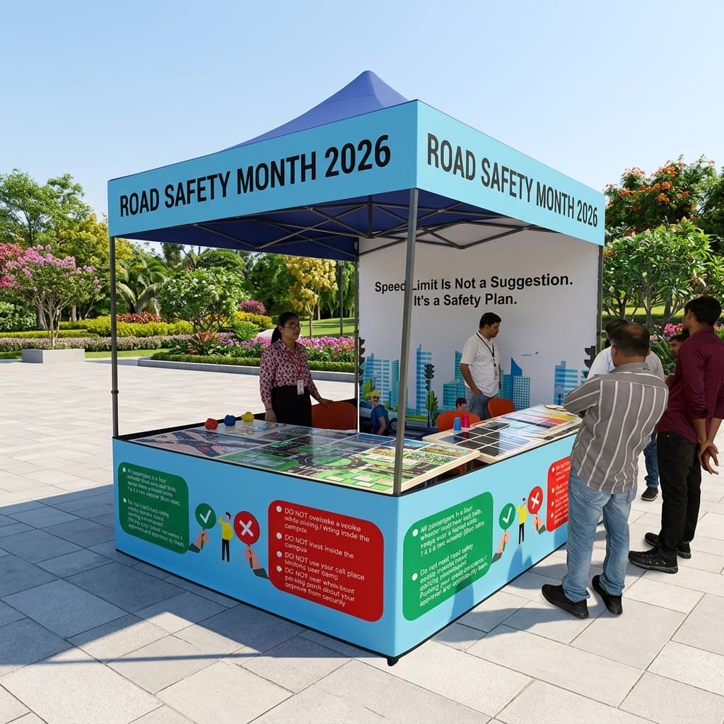 Printed promotional outdoor canopy tent Hyderabad — NVS Printers
